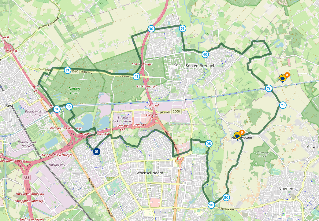 De Bekenroute (Nederland, Noord-Brabant, Eindhoven, Best)